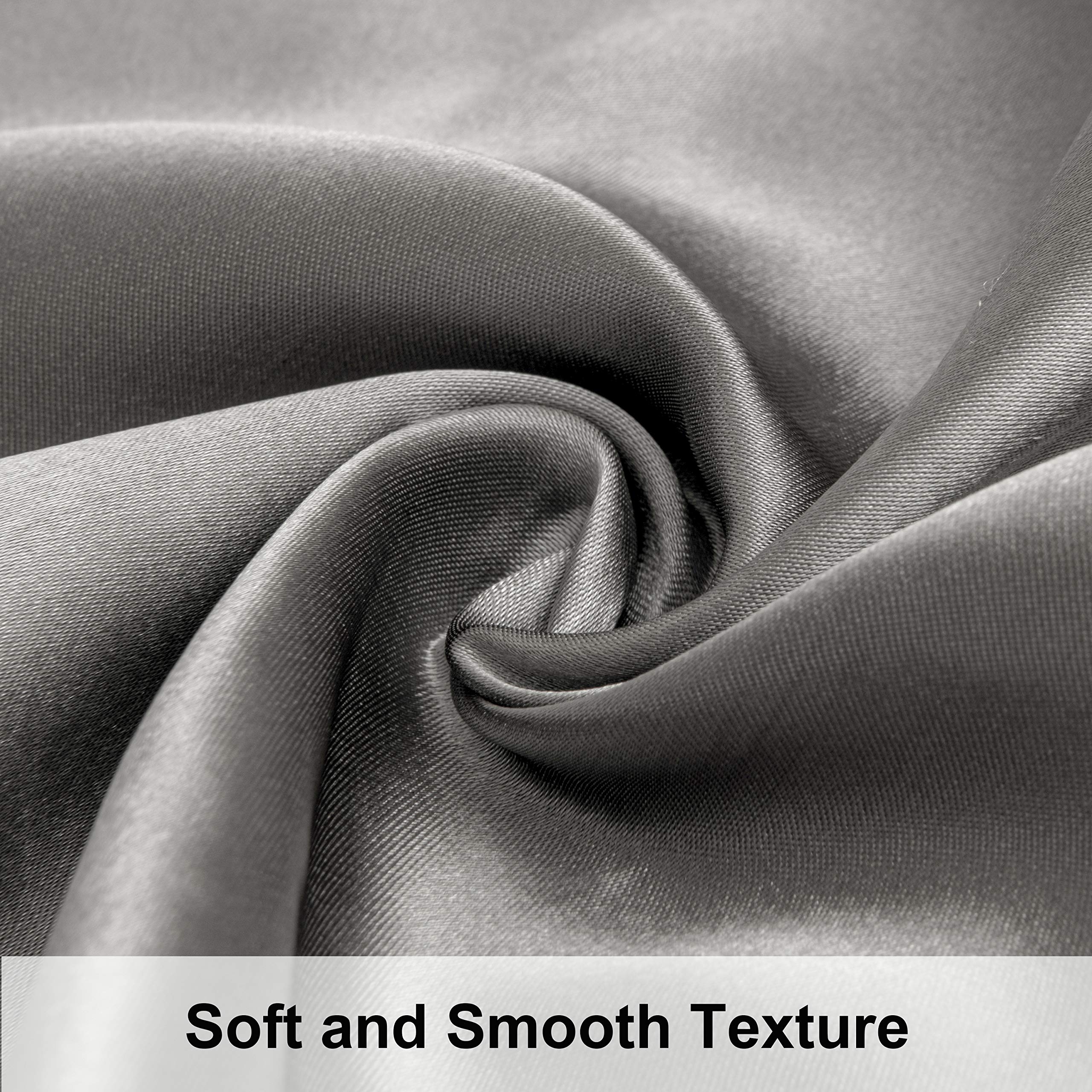 Ntbay 2 Pack Satin King Pillowcases For Hair And Skin, Luxurious And Silky Pillow Cases With Envelope Closure, 20X40 Inches, Grey
